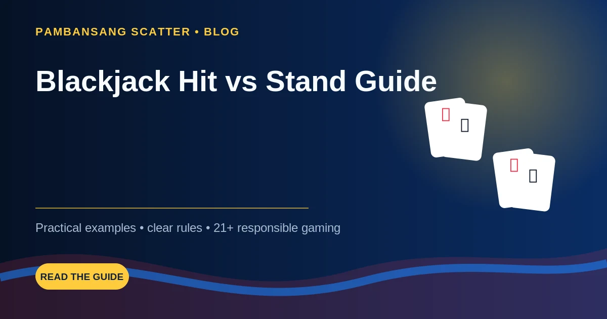 Blackjack cards showing hit versus stand decision
