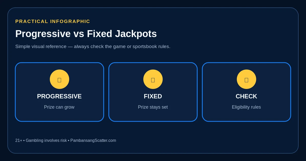 Progressive and fixed jackpot comparison